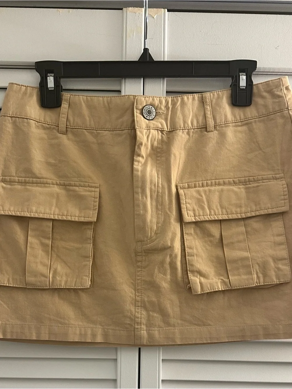 SHEIN Tan Cargo Pocket Mini Skirt